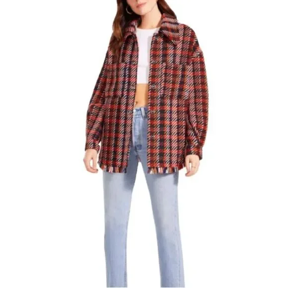 STEVE Madden Multi Final Warning Shacket - Picture 2 of 15